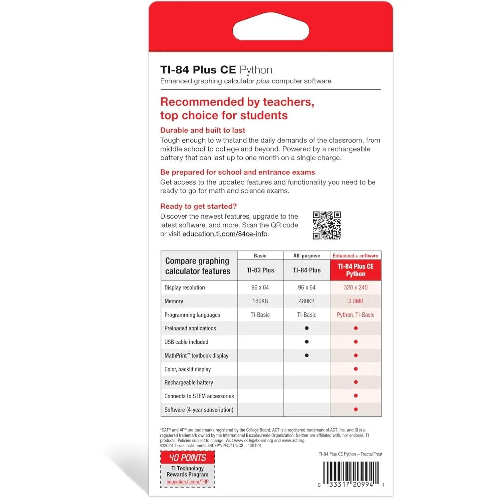 TI-84 Plus CE Graphing Calculator, Fractal Frost