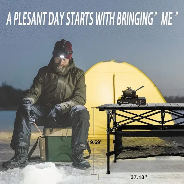 Roll-up Ultra Compact Portable Lightweight Beach Table, Large Storage, Carry Bag, for Camping, Picnic, Travel