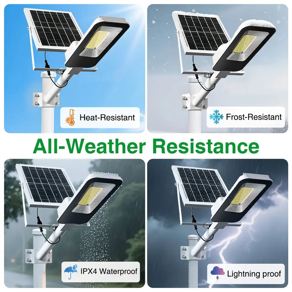 4 sets of outdoor waterproof solar lamps, 6000mAh solar street lamps, suitable for outdoor lighting from dusk to dawn