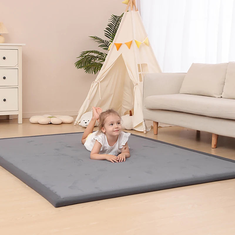 Carpet For Floor 2cm Thick Memory Foam Playpen Mat With Non-slip Bottom For Living Room Soft Velvet Minimalist Carpet Kids Rugs