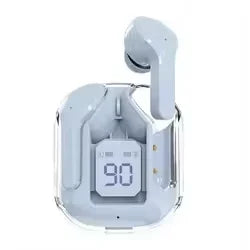 Transparent Wireless Earbuds with LED Display, ENC Noise Cancelling, HiFi Stereo Sound, Mini Charging Case, Sports Earphones