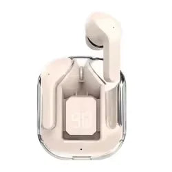 Transparent Wireless Earbuds with LED Display, ENC Noise Cancelling, HiFi Stereo Sound, Mini Charging Case, Sports Earphones